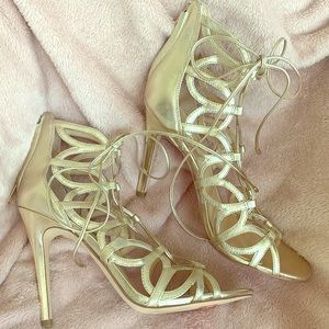 IVANKA TRUMP New gladiator gold heels. Nordstrom